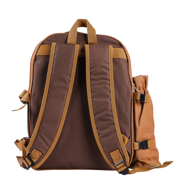 Picknick Rucksack Set für 4 Personen LARS braun