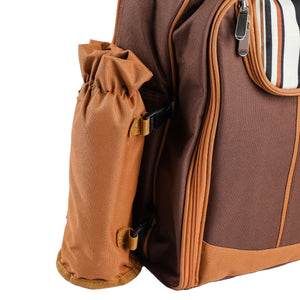 Picknick Rucksack Set für 4 Personen LARS braun