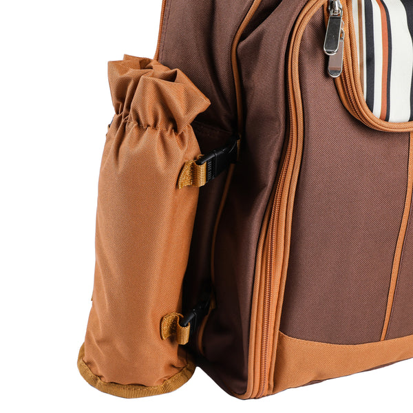 Picknick Rucksack Set für 4 Personen LARS braun