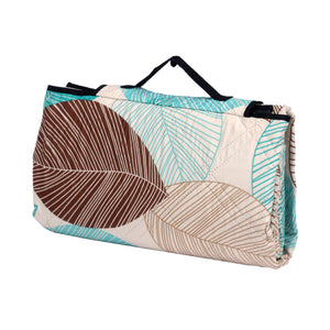 Picknickdecke 200 x 200 cm blau/braun