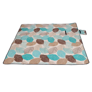 Picknickdecke 200 x 200 cm blau/braun