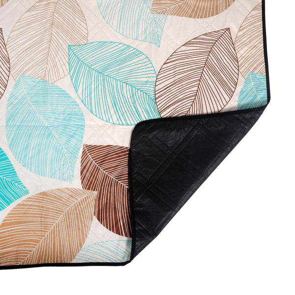 Picknickdecke 200 x 200 cm blau/braun
