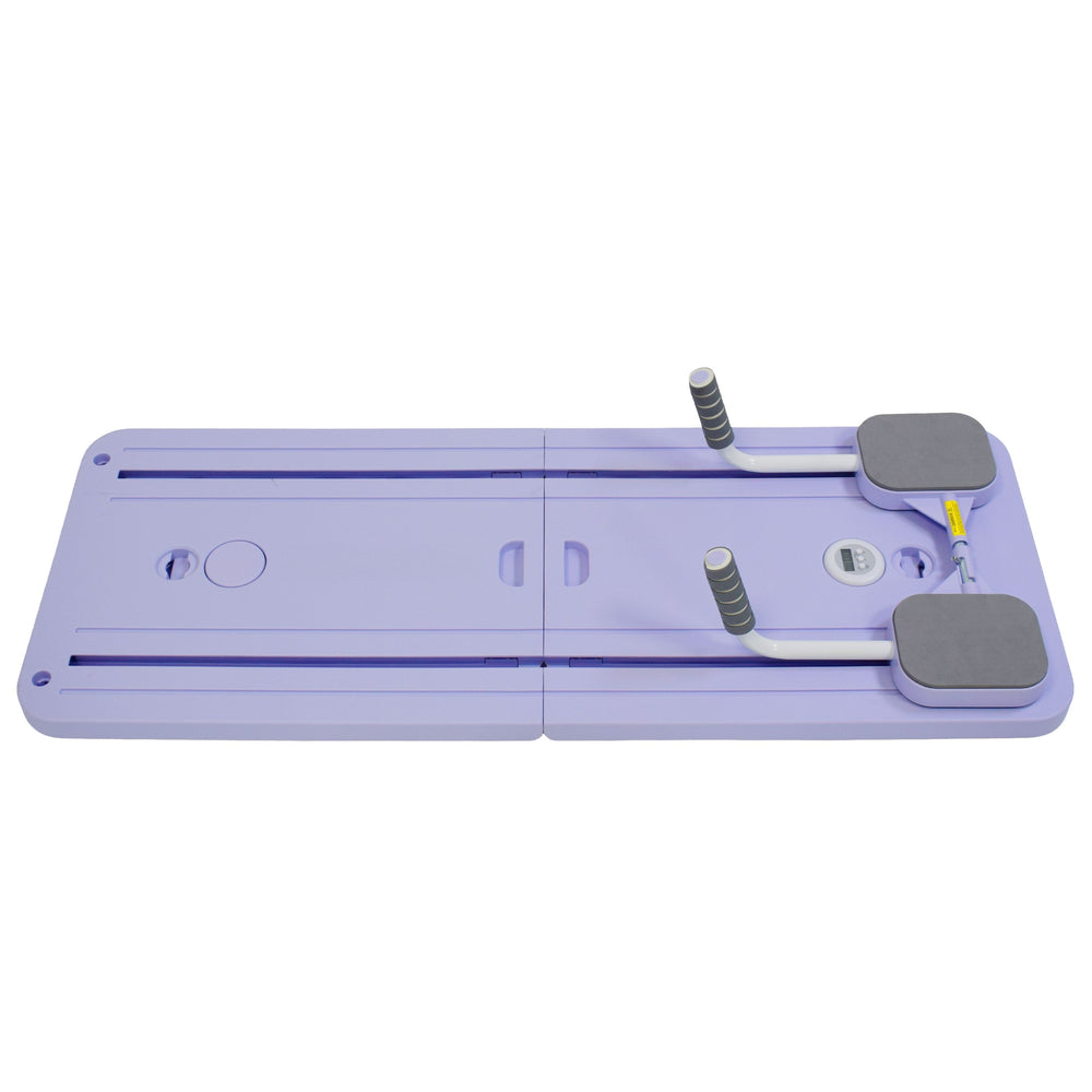 Pilates Board klappbar mit Widerstandsbändern lila
