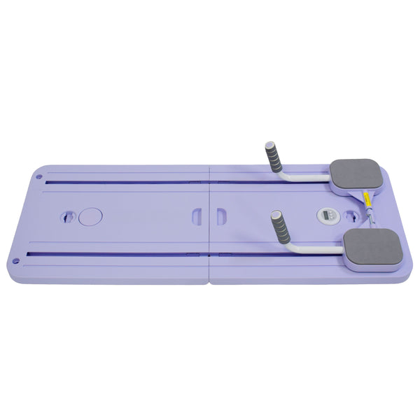 Pilates Board klappbar mit Widerstandsbändern lila