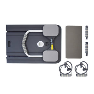 Pilates Board klappbar mit Widerstandsbändern schwarz