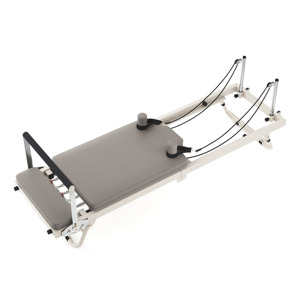 Pilates Reformer klappbar weiss/grau