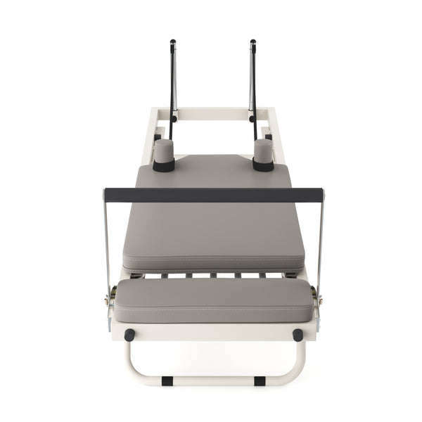 Pilates Reformer klappbar weiss/grau