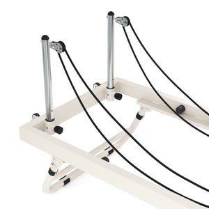 Pilates Reformer klappbar weiss/grau