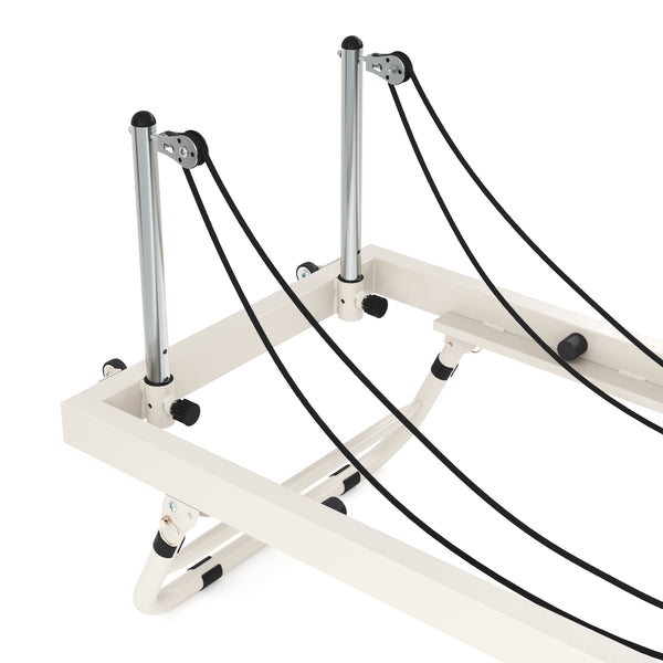 Pilates Reformer klappbar weiss/grau