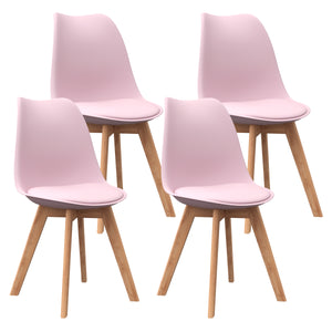 Esszimmerstuhl AMELIA rosa 4er Set