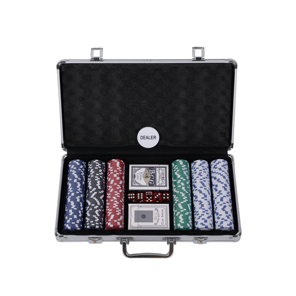 Set da poker con 300 fiches e 5 dadi