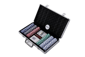Pokerkoffer mit 300 Chips und 5 Würfel