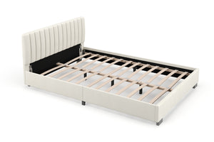 Polsterbett DAINA 140 x 200 cm beige