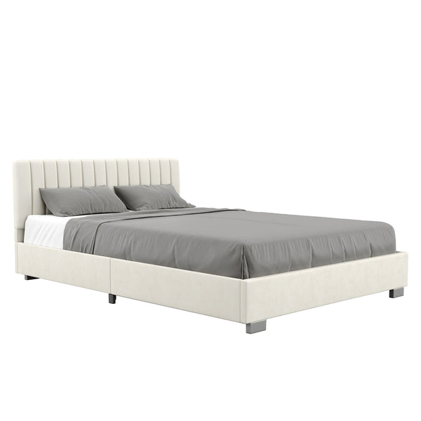 Polsterbett DAINA 140 x 200 cm beige
