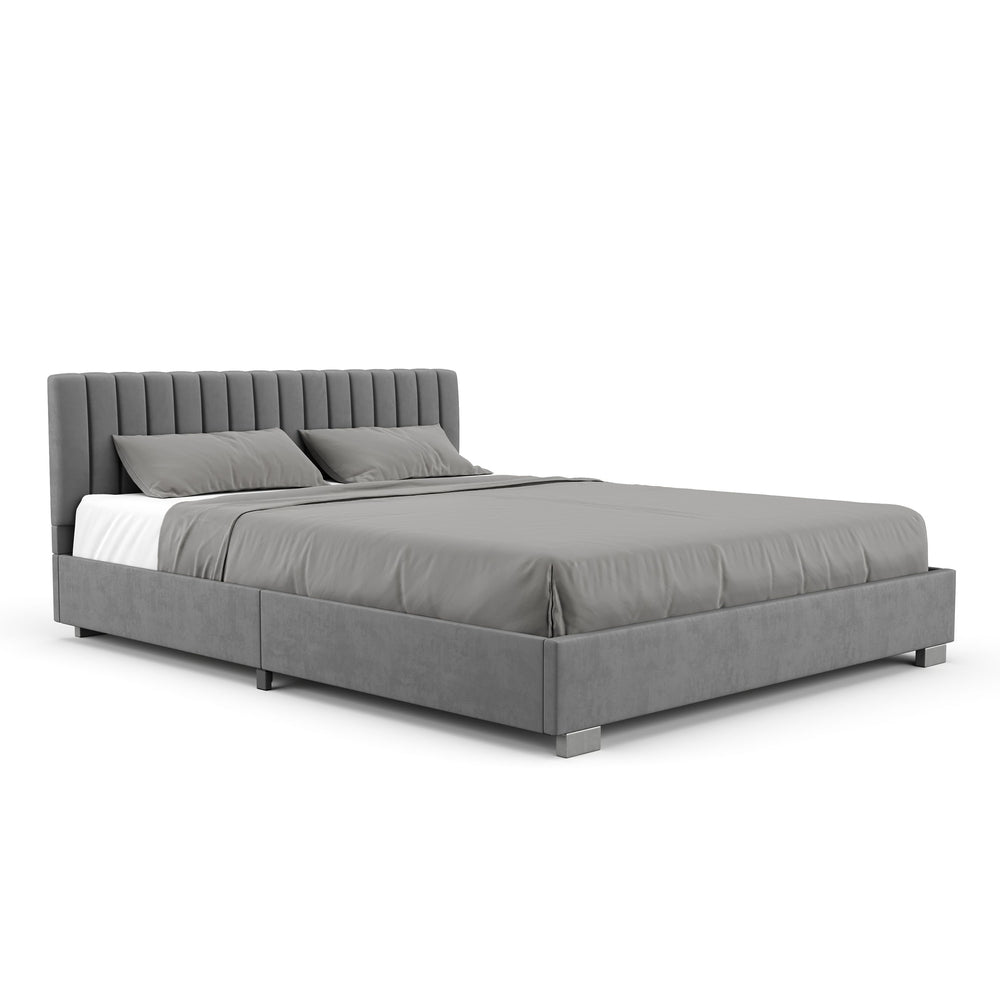 Upholstered bed DAINA 160 x 200 cm anthracite
