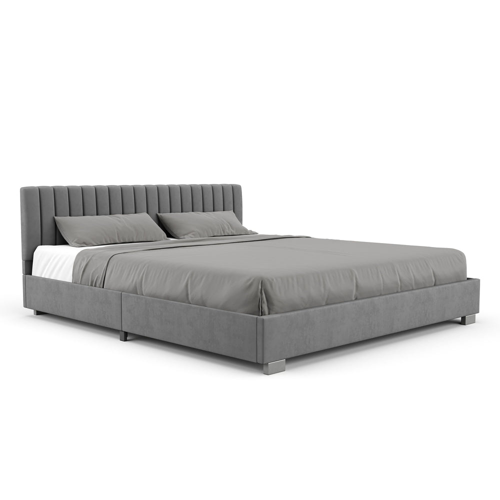 Upholstered bed DAINA 180 x 200 cm anthracite