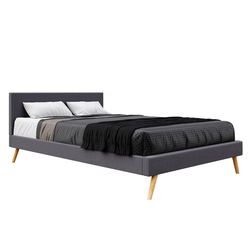 ELVAR upholstered bed 140 x 200 cm anthracite