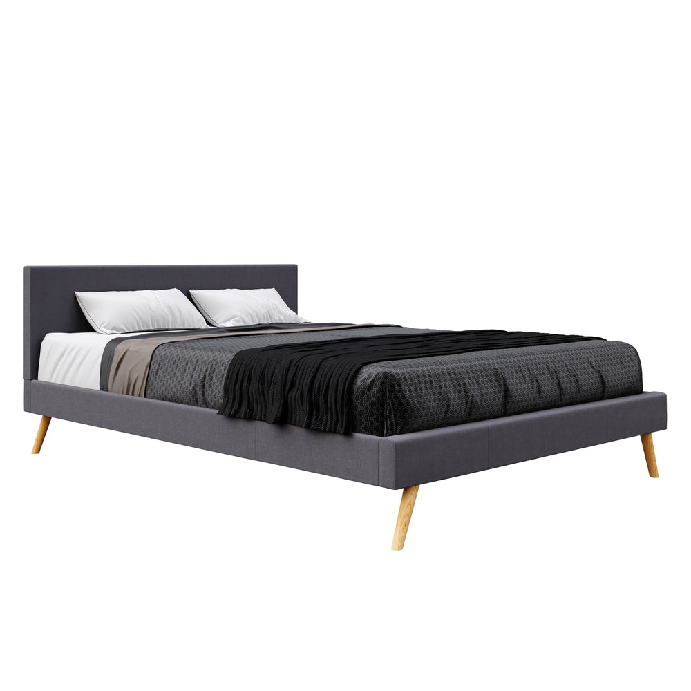 Upholstered bed ELVAR 160 x 200 cm anthracite