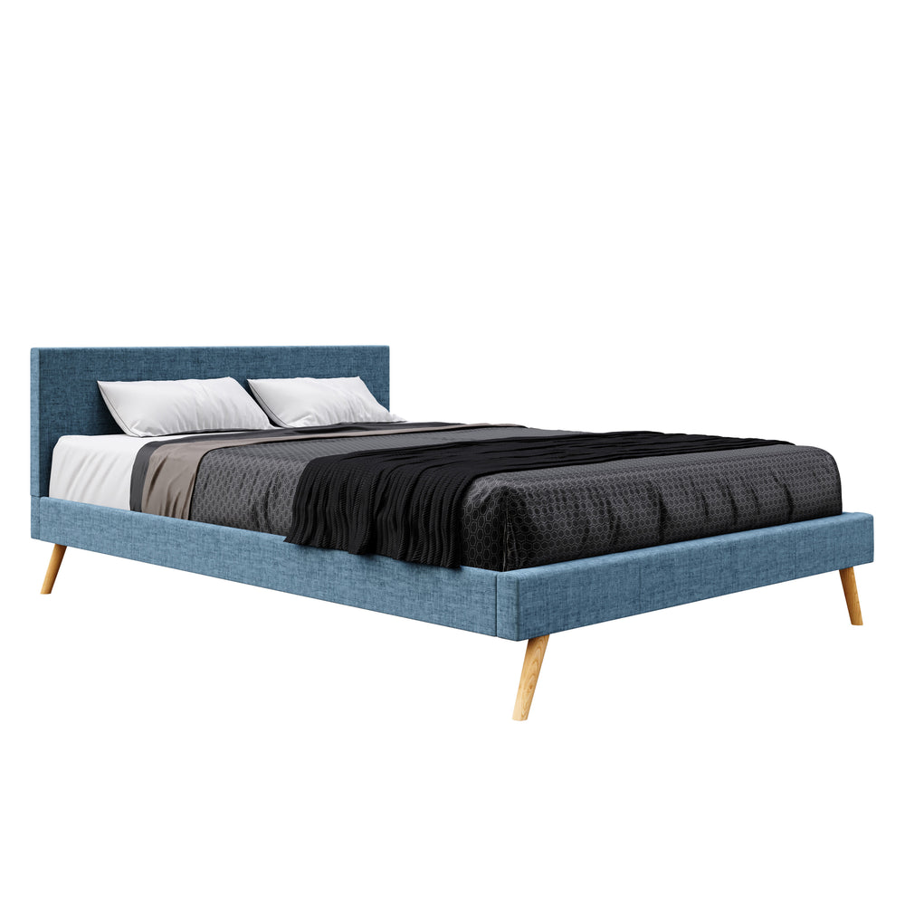 ELVAR upholstered bed 160 x 200 cm blue