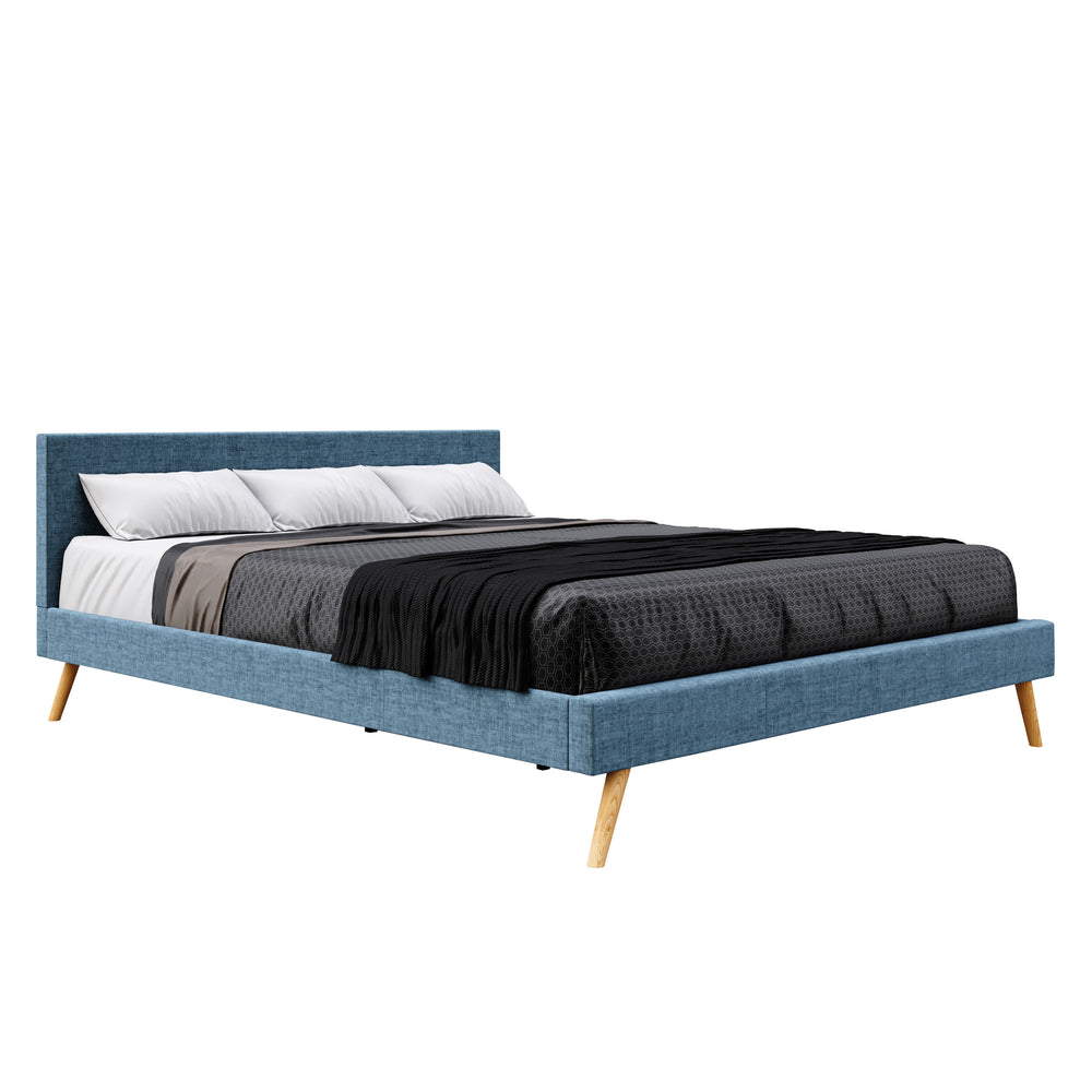 ELVAR upholstered bed 180 x 200 cm blue
