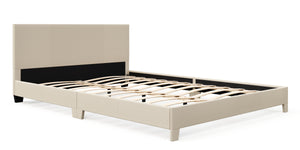 Polsterbett JUNA 140 x 200 cm beige