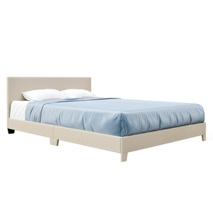 Polsterbett JUNA 140 x 200 cm beige