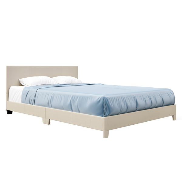 Polsterbett JUNA 140 x 200 cm beige
