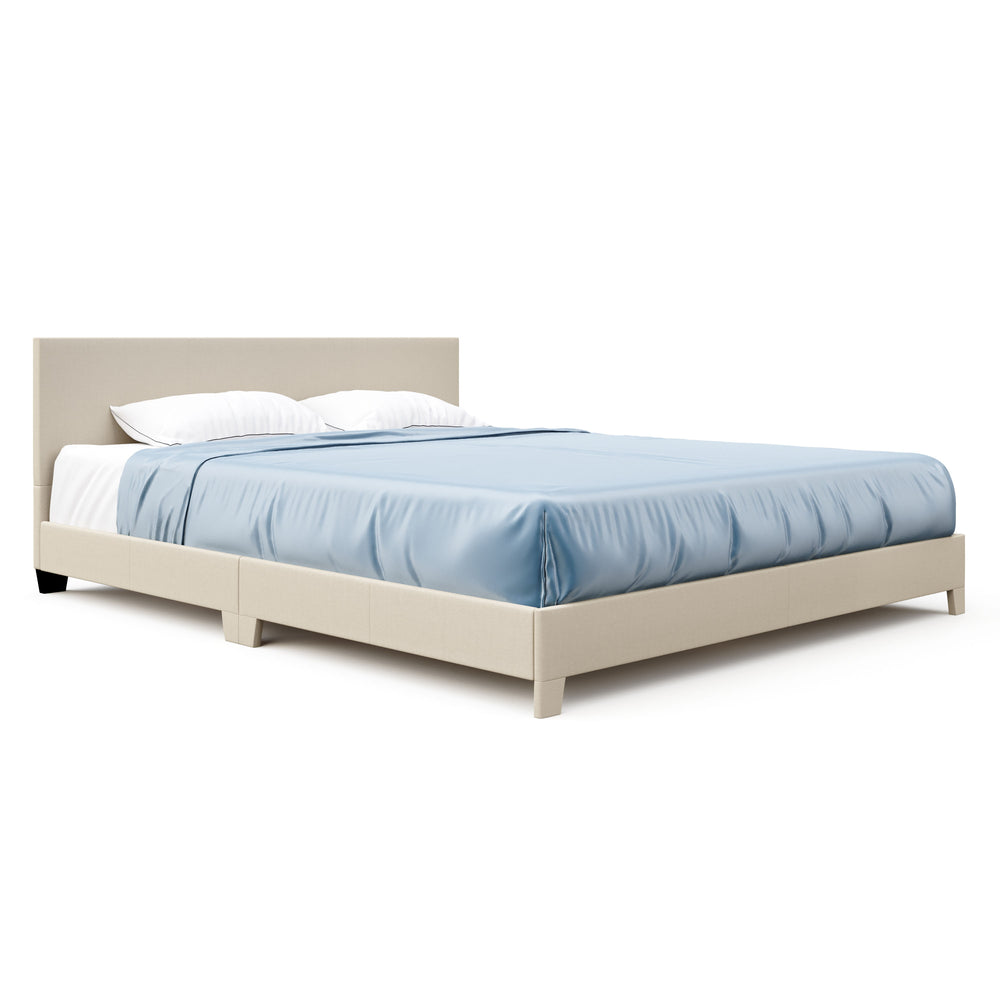 Upholstered bed JUNA 160 x 200 cm beige