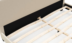 Polsterbett JUNA 160 x 200 cm beige