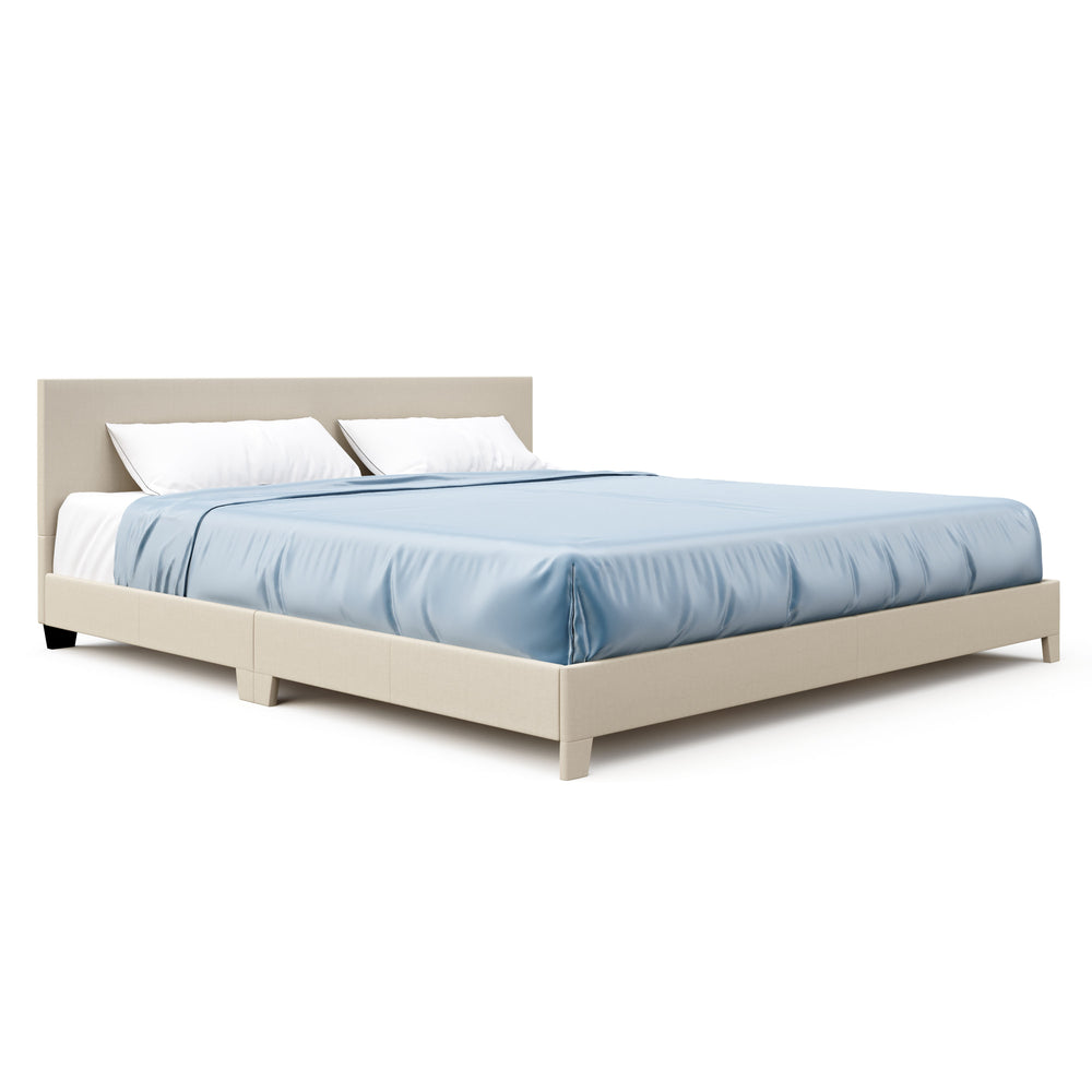 Upholstered bed JUNA 180 x 200 cm beige