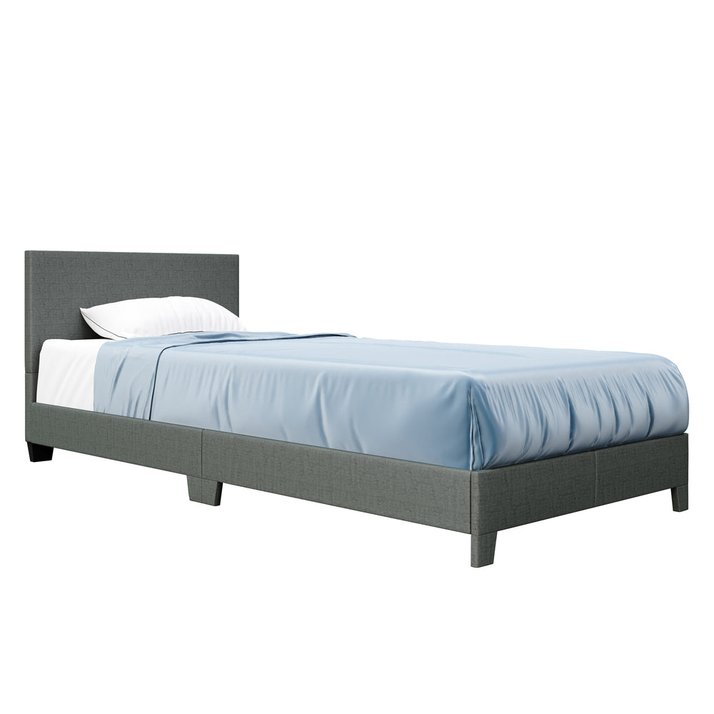 Upholstered bed JUNA 90 x 200 cm anthracite/green