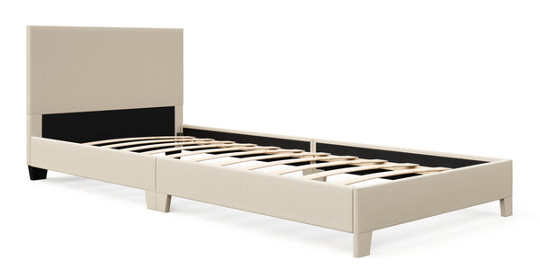 Polsterbett JUNA 90 x 200 cm beige