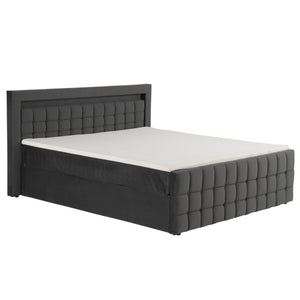Polsterbett LED BEATA 160 x 200 cm anthrazit