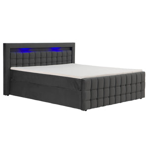 Polsterbett LED BEATA 180 x 200 cm anthrazit