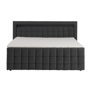 Polsterbett LED BEATA 160 x 200 cm anthrazit