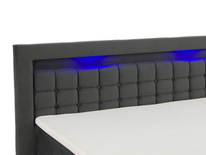 Polsterbett LED BEATA 180 x 200 cm anthrazit