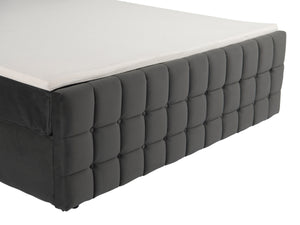 Polsterbett LED BEATA 140 x 200 cm anthrazit
