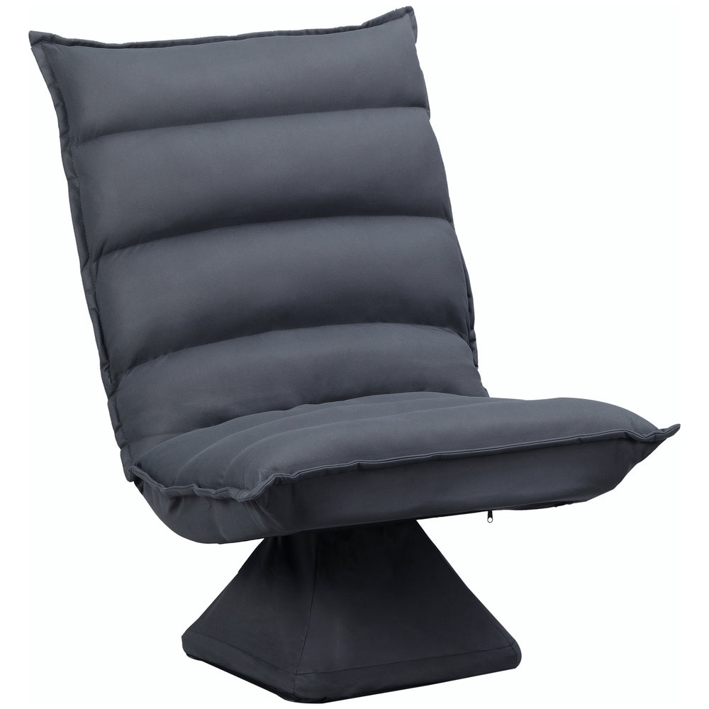 Poltrona imbottita, poltrona singola, schienale reclinabile, 62x62x95cm