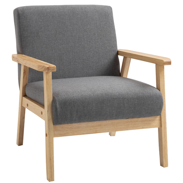 Polstersessel Lounge-Sessel Skandi-Design Massivholz
