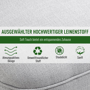 Polstersessel Polsterstuhl mit Rückenkissen Leinen Grau