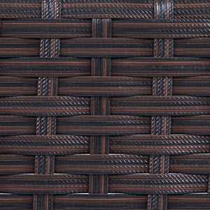 Poly-Rattan Gartentisch Halden mit Glasplatte ~ braun-meliert