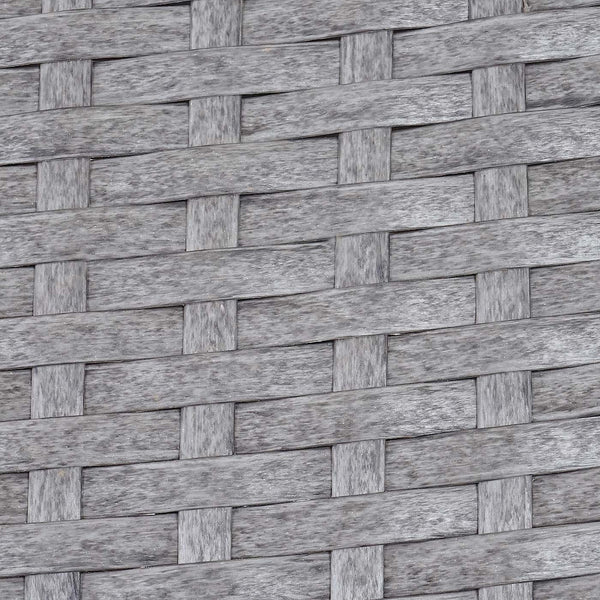 Poly-Rattan Gartentisch Halden mit Glasplatte ~ grau