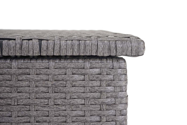Poly-Rattan Kissenbox Basic grau 51x115x59cm ~ 250l