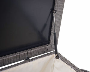 Poly-Rattan Kissenbox Premium grau 51x115x59cm ~ 250l