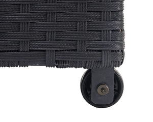 Poly-Rattan Kissenbox Premium schwarz 63x135x52cm ~ 320l