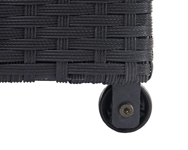 Poly-Rattan Kissenbox Premium schwarz 63x135x52cm ~ 320l