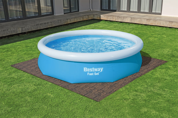 Pool Bodenschutz Fliesen Holzoptik 12er Set 50 x 50 cm
