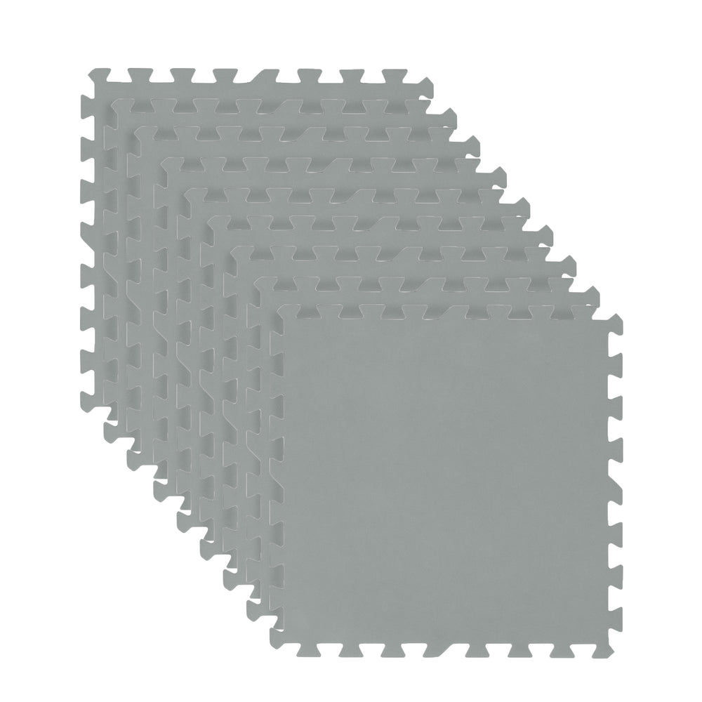 Piastrelle di protezione per il fondo della piscina, grigie, set da 9, 50 x 50 cm