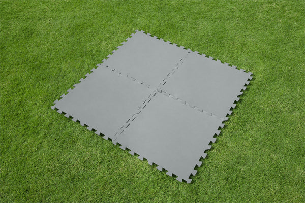 Pool Bodenschutz Fliesen grau 9er Set 50 x 50 cm