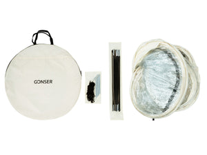 Pop-Up Bubble Zelt 8-10 Personen 380 cm transparent/weiss